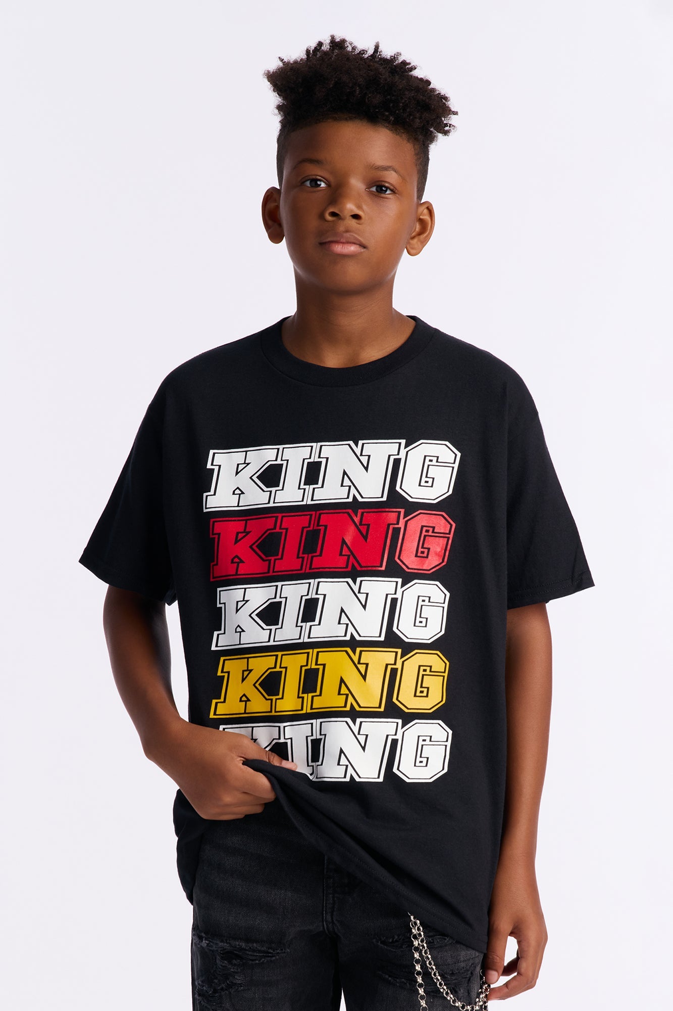 Mini Always A King Short Sleeve Tee - Black