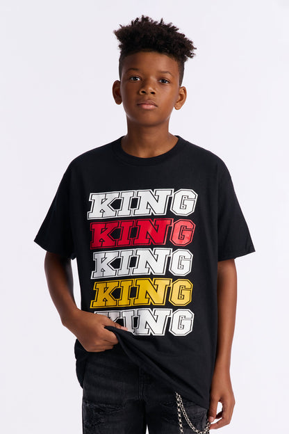 Mini Always A King Short Sleeve Tee - Black