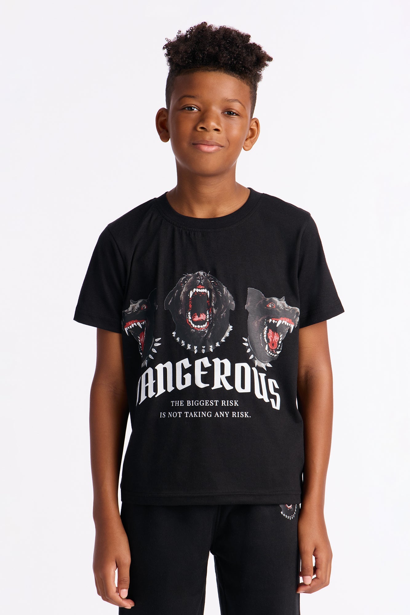 Mini Dangerous Dogs Jogger Pant Set - Black