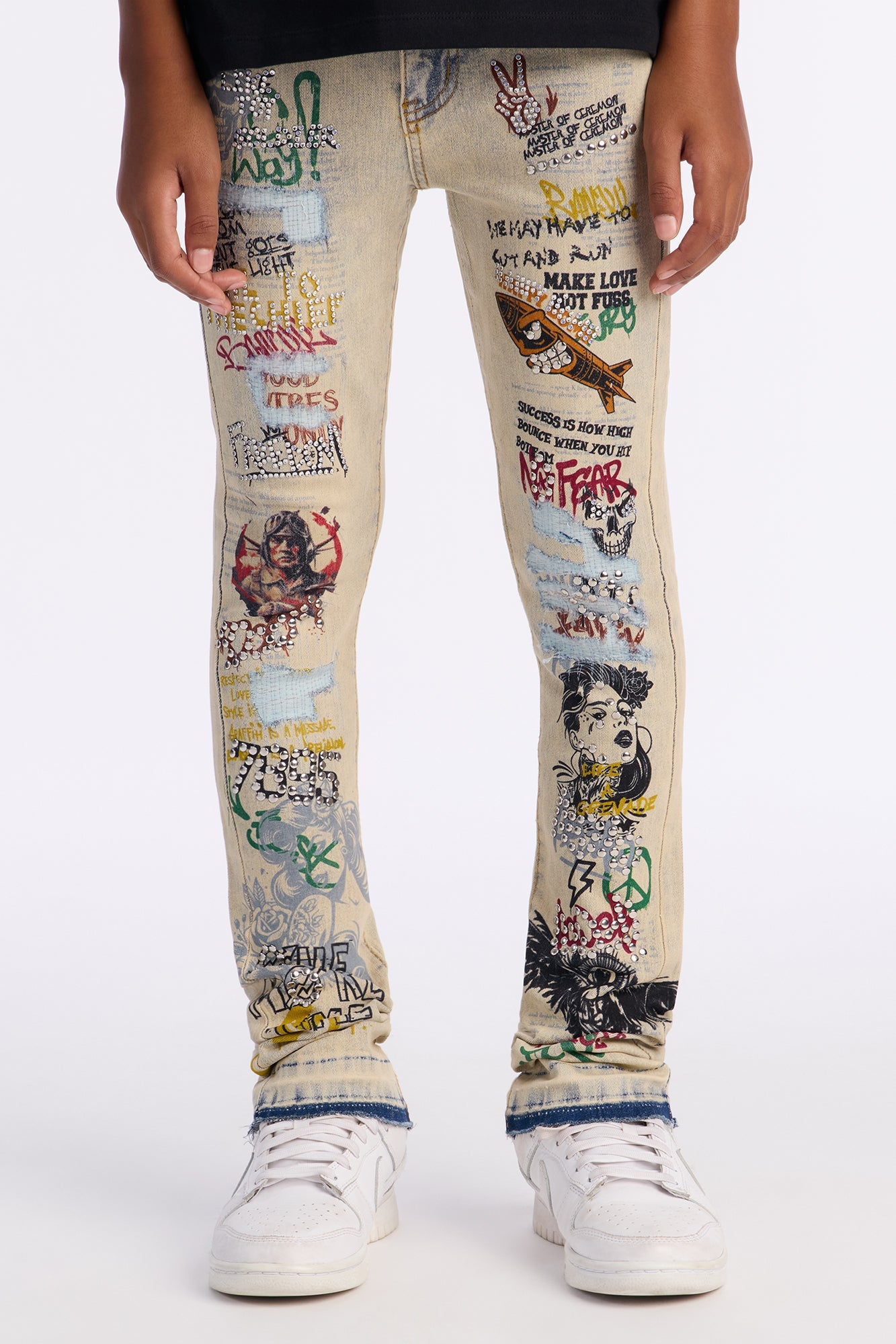 Mini Endless Graffiti Jeans - Vintage Wash