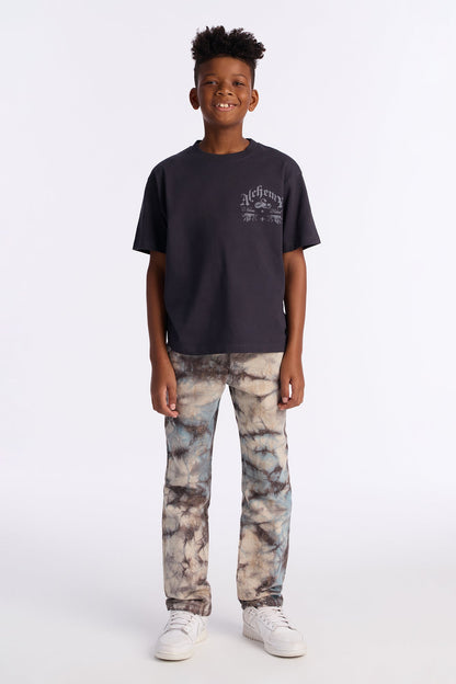 Mini Alchemy Front/Back Short Sleeve Tee - Charcoal