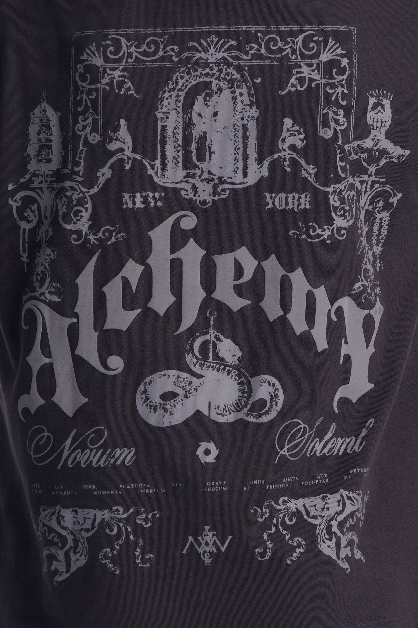 Mini Alchemy Front/Back Short Sleeve Tee - Charcoal