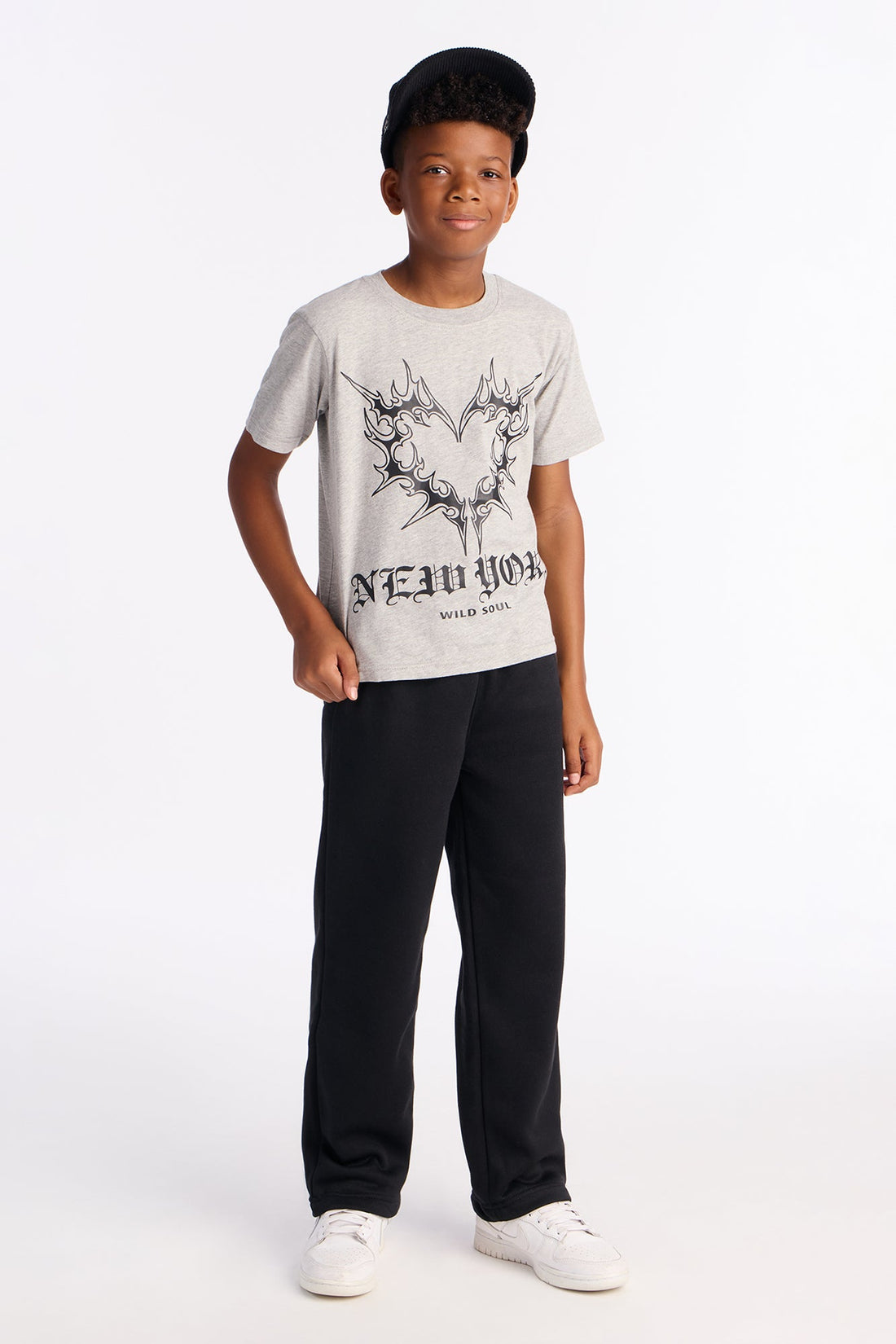 Mini Love From New York Jogger Pant Set - Heather/Combo
