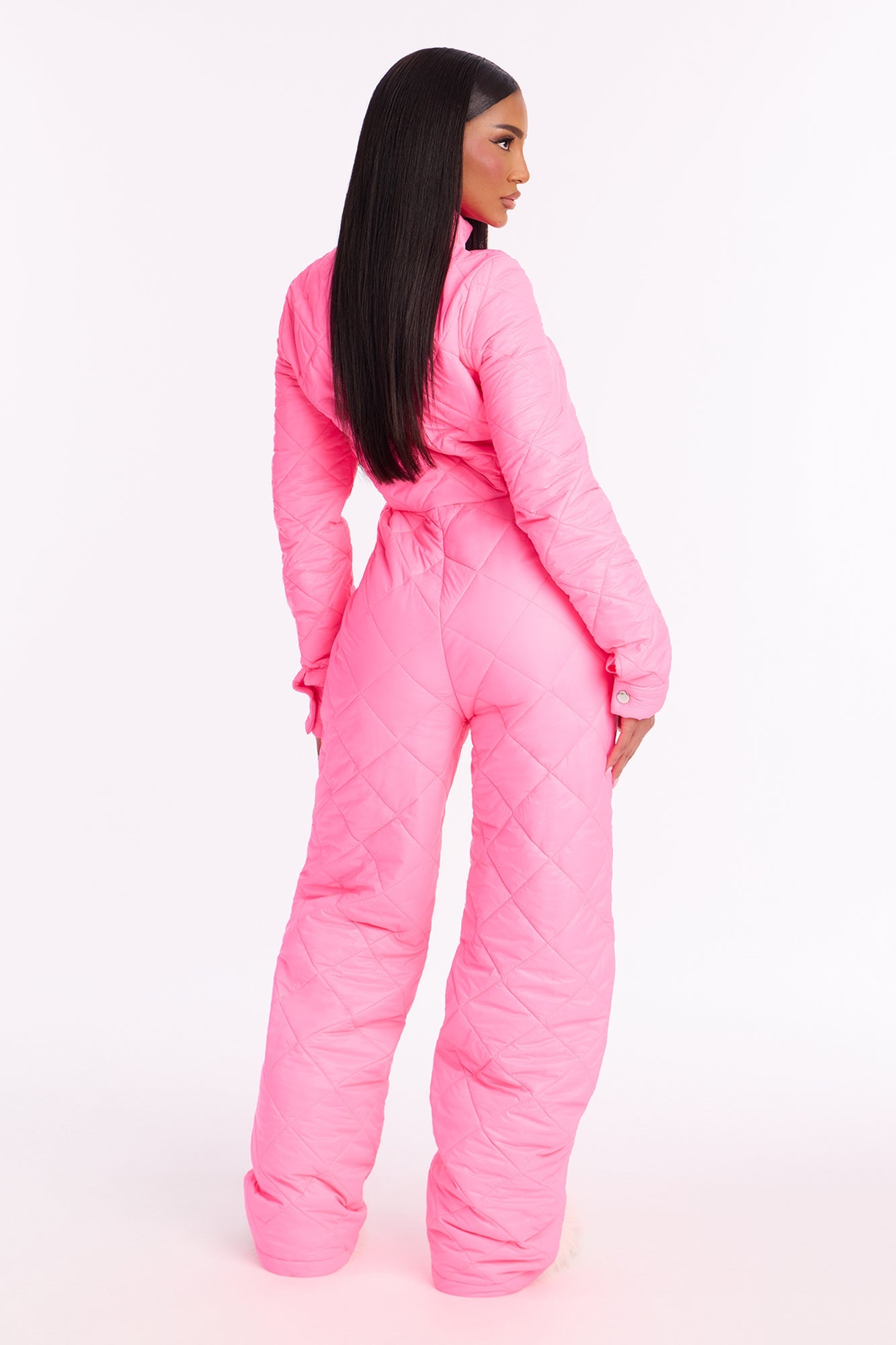 Paige Puffer Jumpsuit - Hot Pink