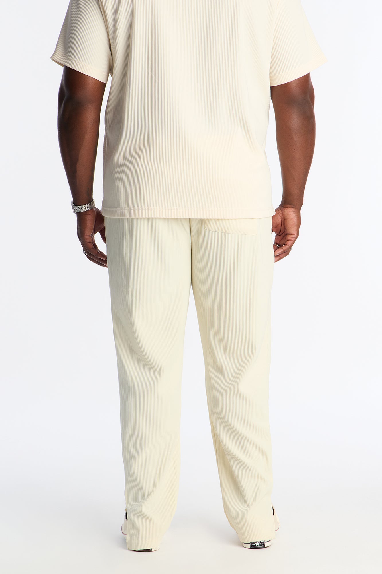 Show Up Slim Slit Pants - Off White