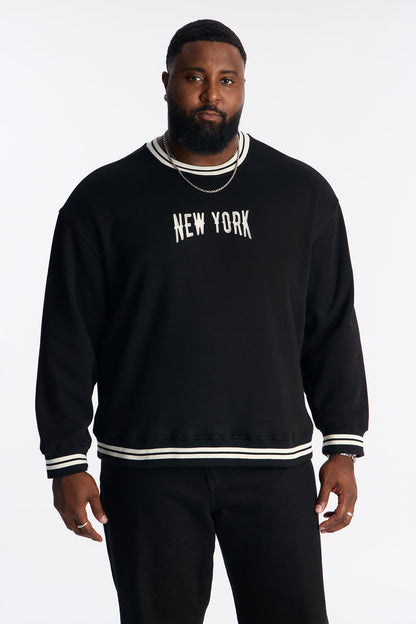 NYC Athletics Crew Neck Sweater - Black