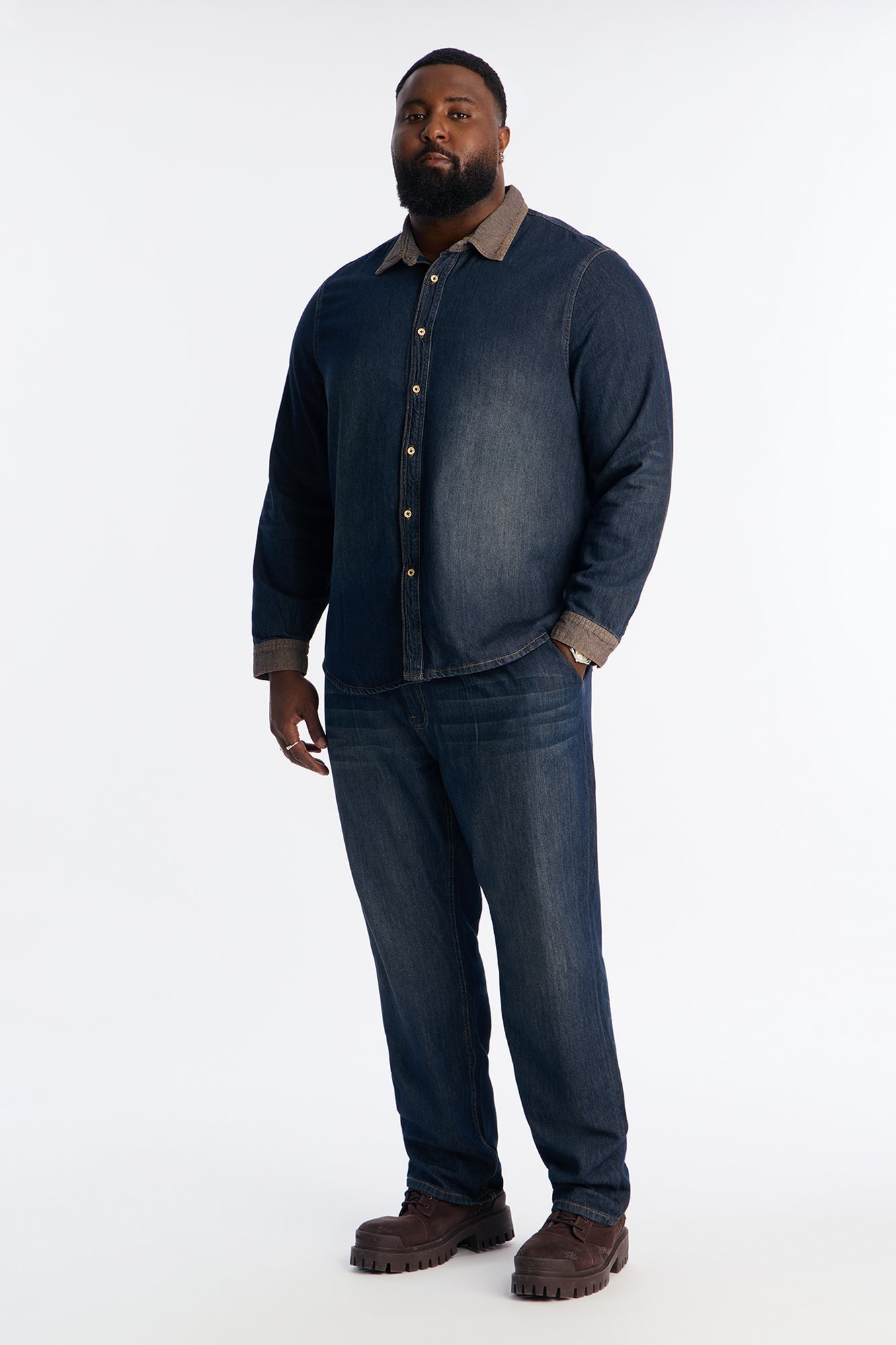 Straight Dual Tone Jean - Indigo