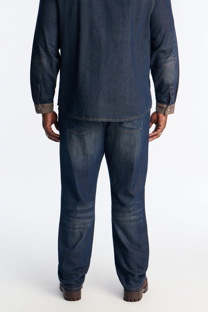 Straight Dual Tone Jean - Indigo