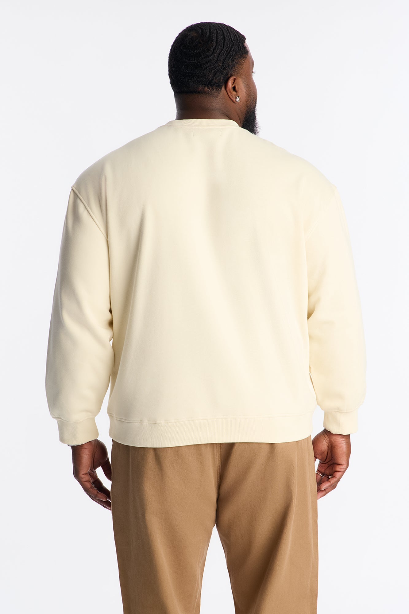 Royal Guard Relaxed Crew Neck Sweater - Cream