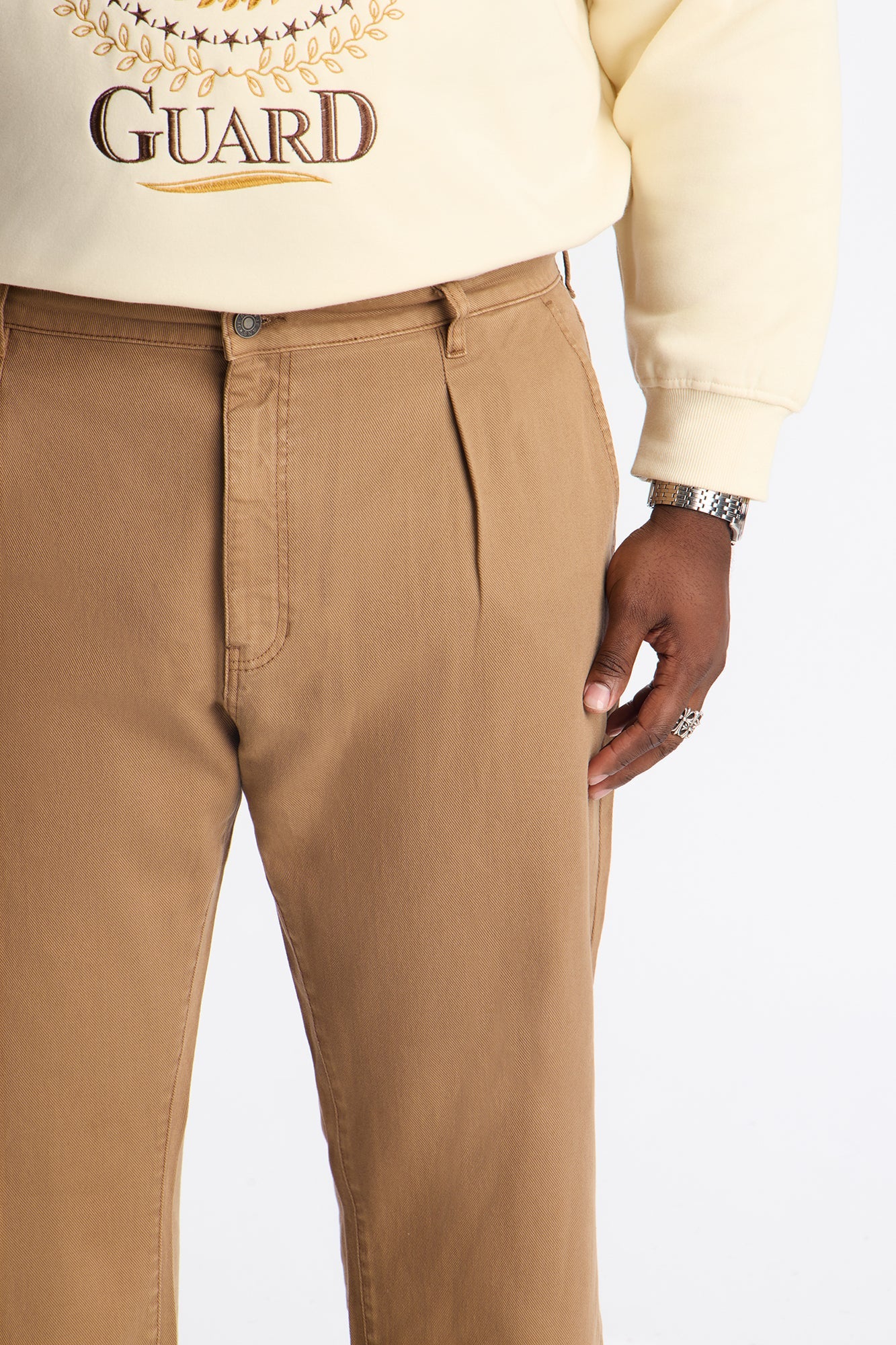 Straight Be Pleated Jean - Khaki