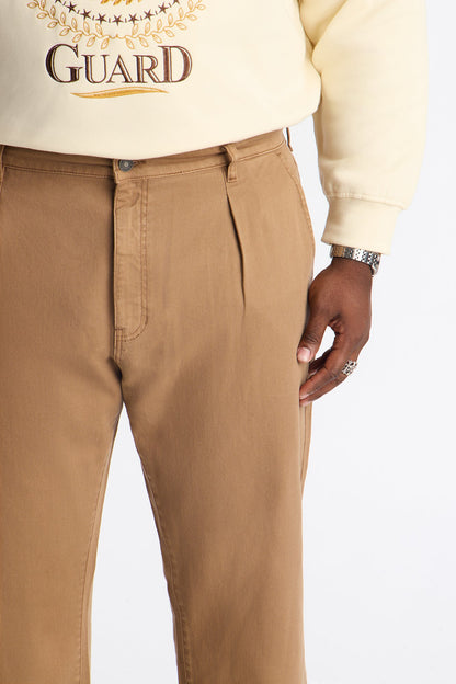 Straight Be Pleated Jean - Khaki