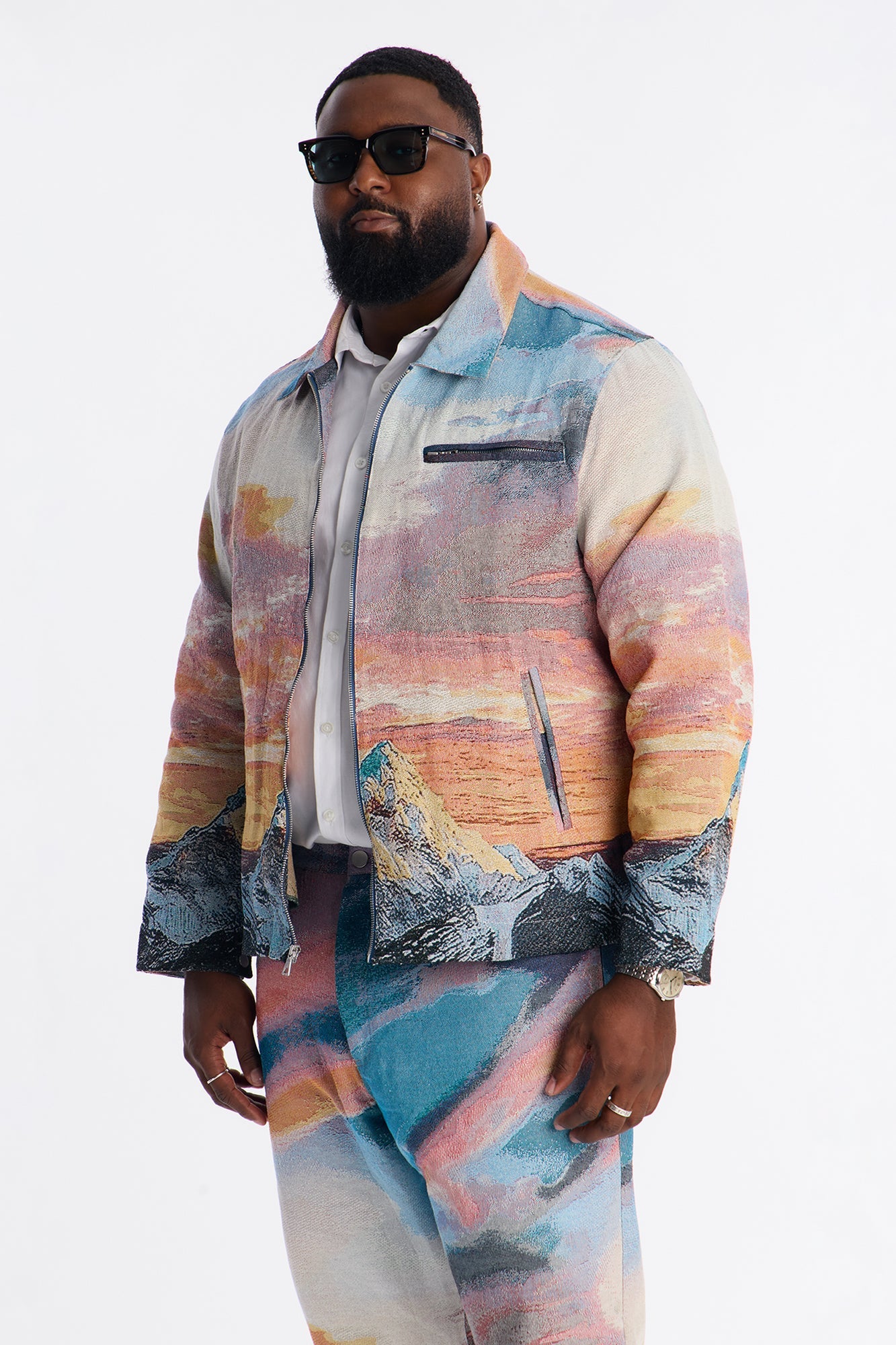 Peak Era Tapestry Work Jacket - Orange