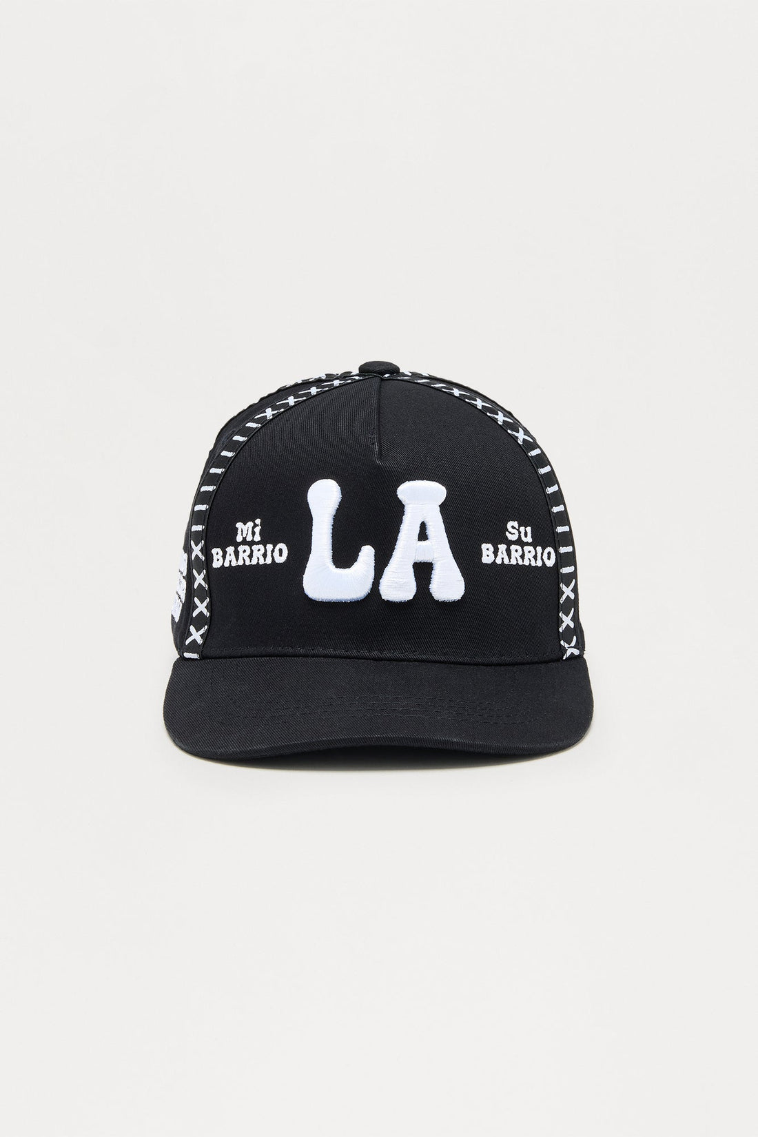 Mini El Barrio Stitch Structured Snapback Hat - Black