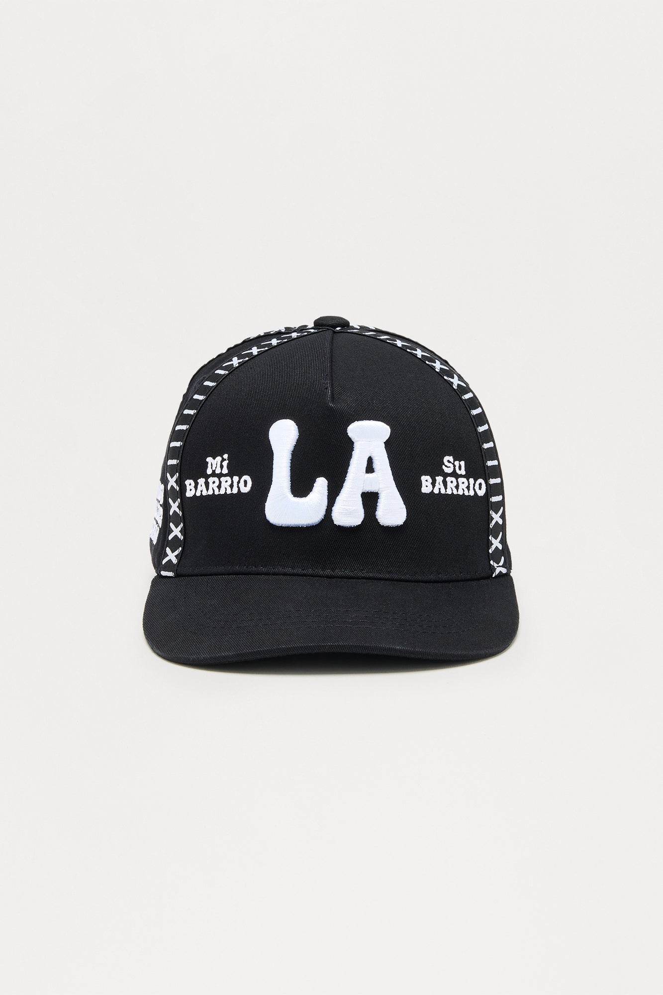 Mini El Barrio Stitch Structured Snapback Hat - Black