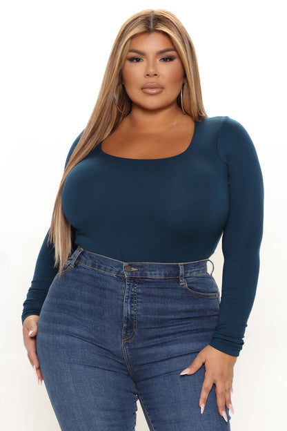 Yasmeen Square Neck Top - Teal