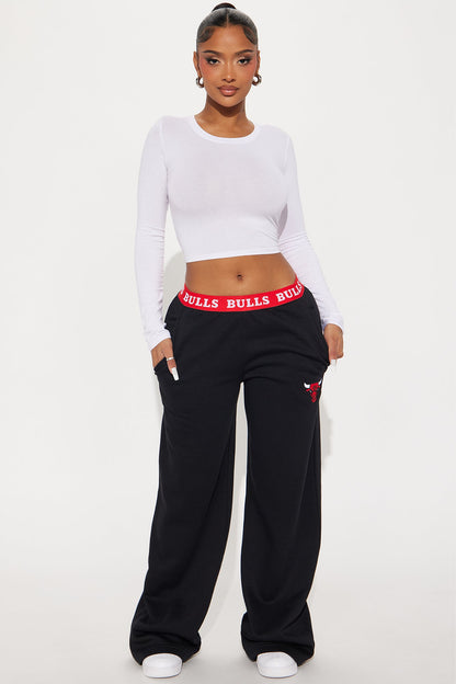 Bulls Free Throw Wide Leg Pant - Black