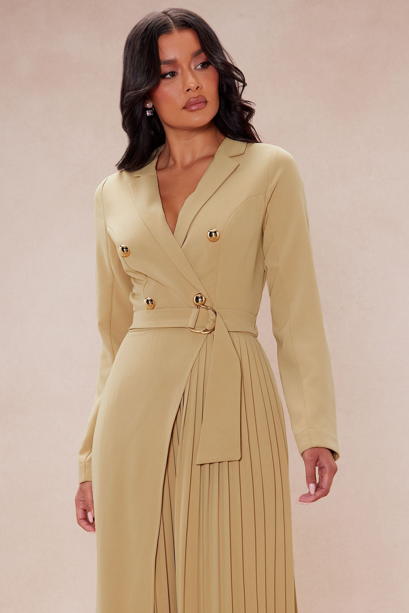 Tiffani Twill Maxi Dress - Camel