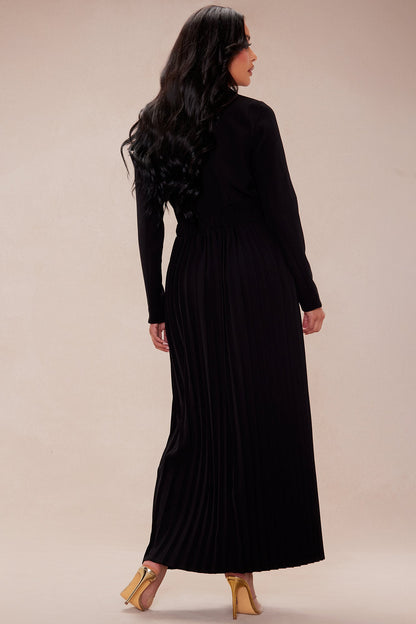 Tiffani Twill Maxi Dress - Black