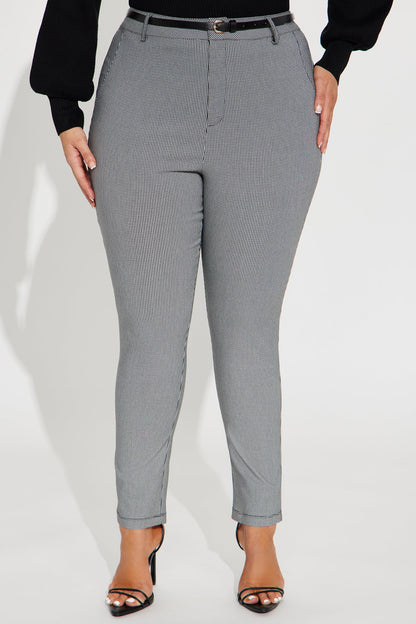 Keep It Up Plaid Pants - Black/combo