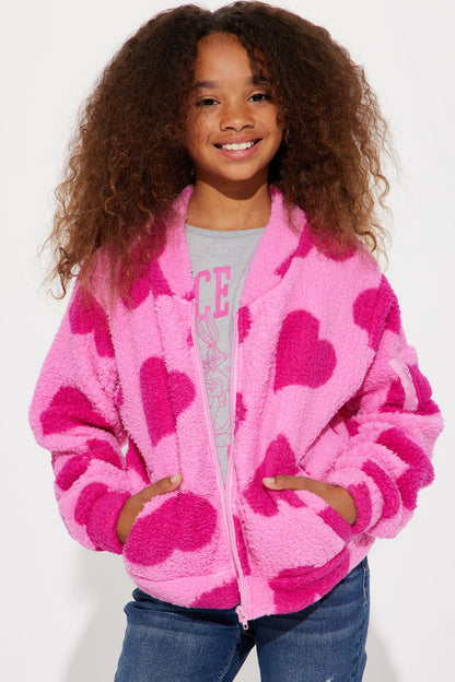 Mini Keep My Heart Warm Jacket - Pink/combo