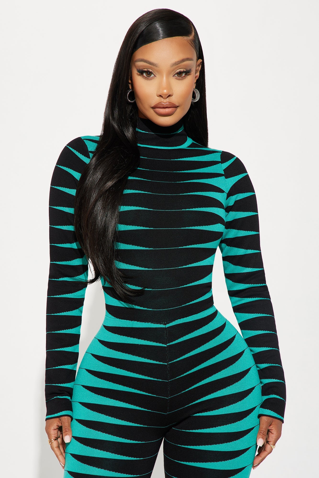 Made For Fun Sweater Jumpsuit - Blue/combo
