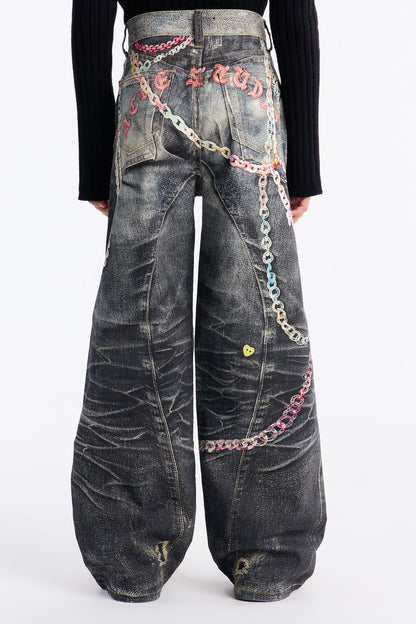 Mini Ashley Wide Leg Jean - Dark Wash