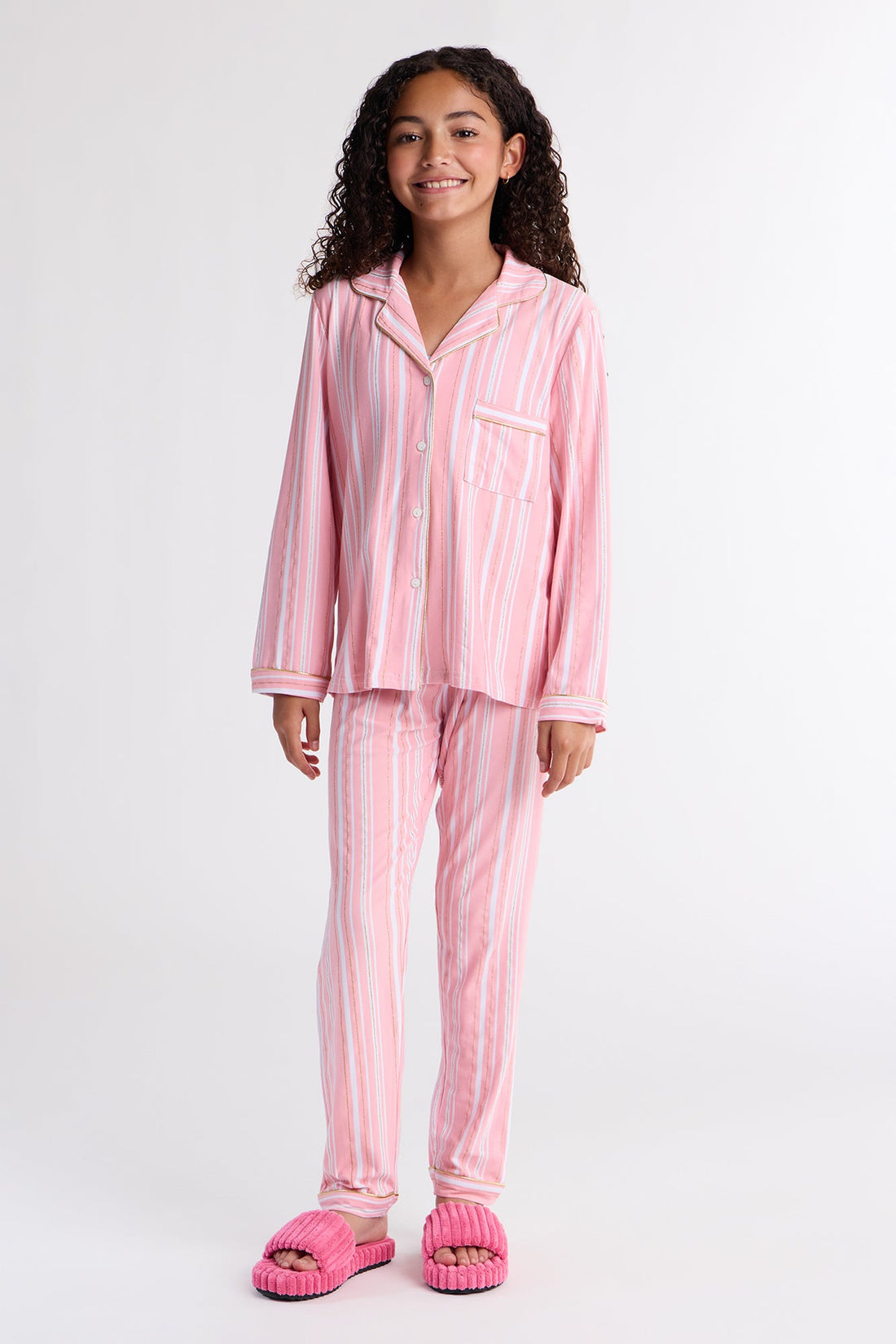 Mini Sweet As Ever Pant Set - Pink/combo