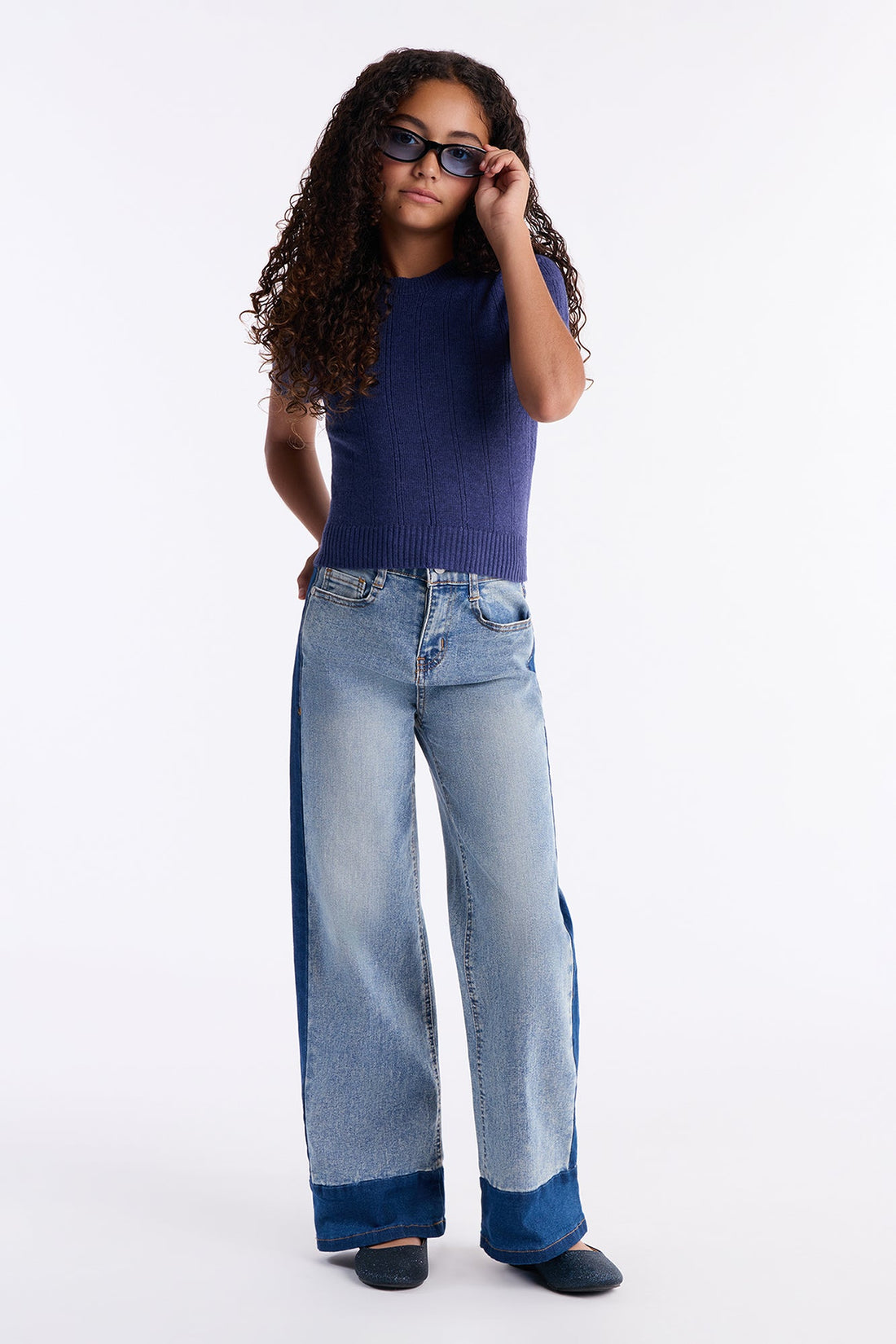 Mini Gorgeous Day Wide Leg Jeans - Medium Wash