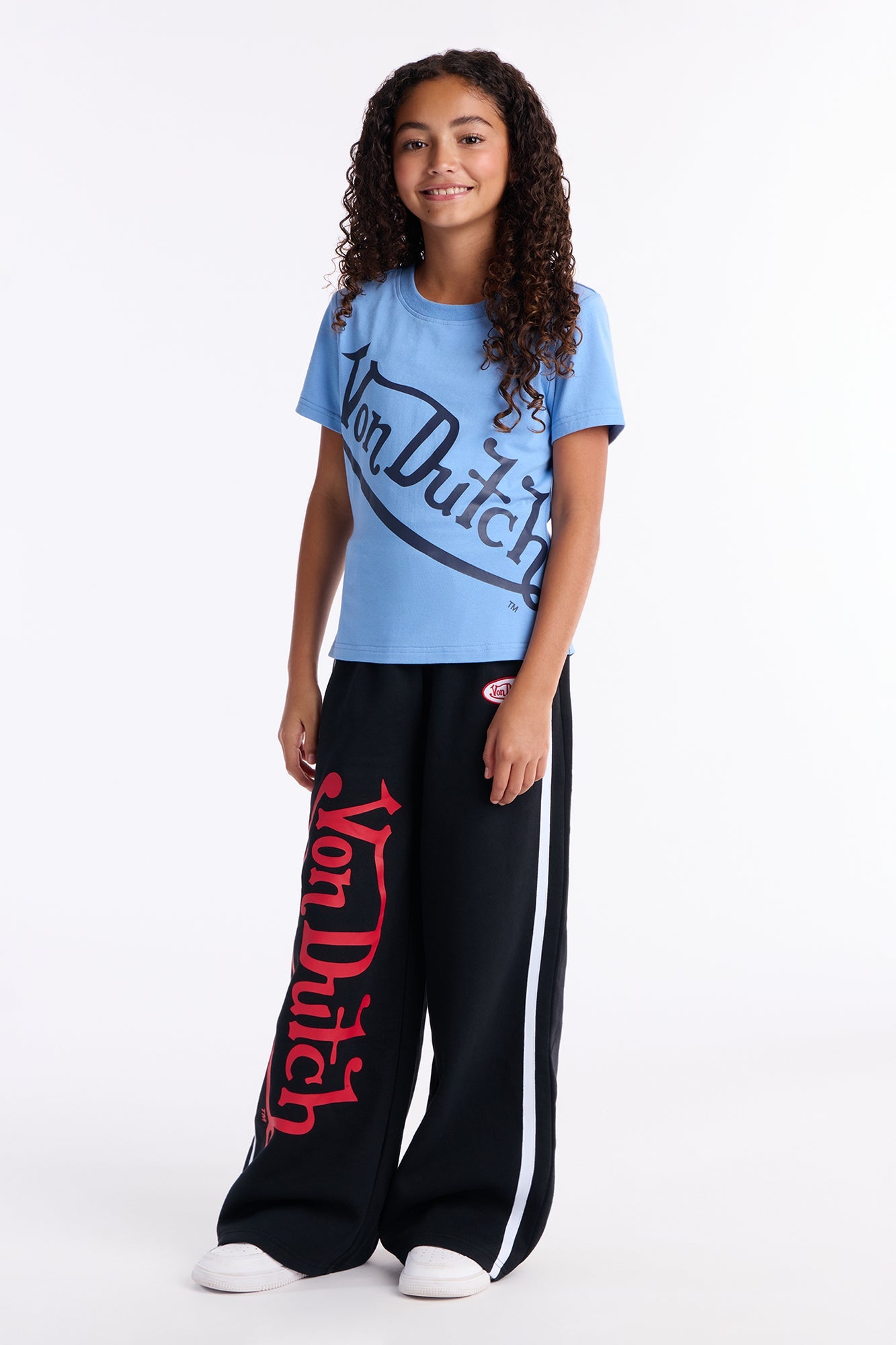 Mini Von Dutch Wrapped Logo Short Sleeve Tee - Blue