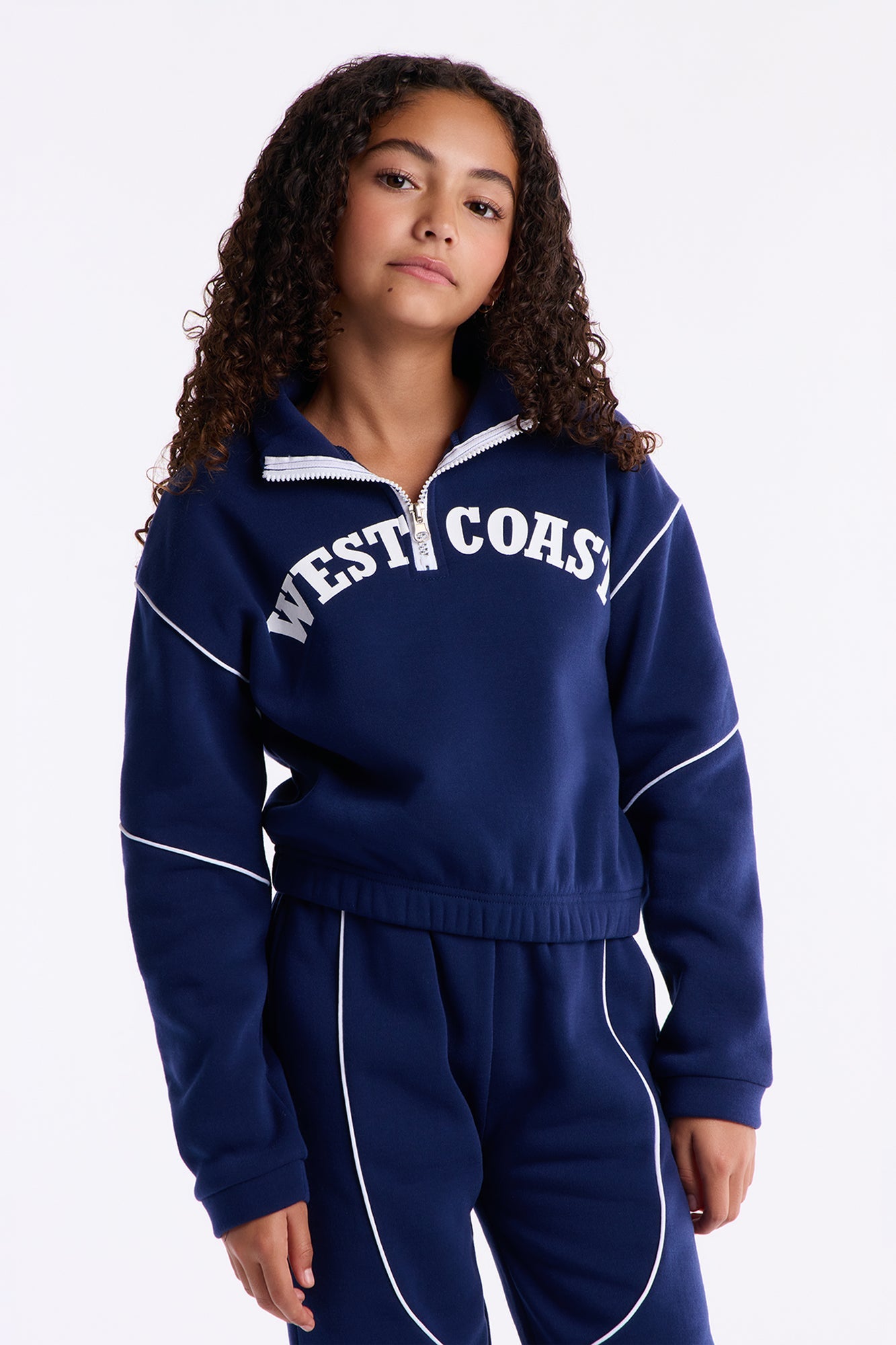 Mini West Coast Fleece Jogger Set - Navy