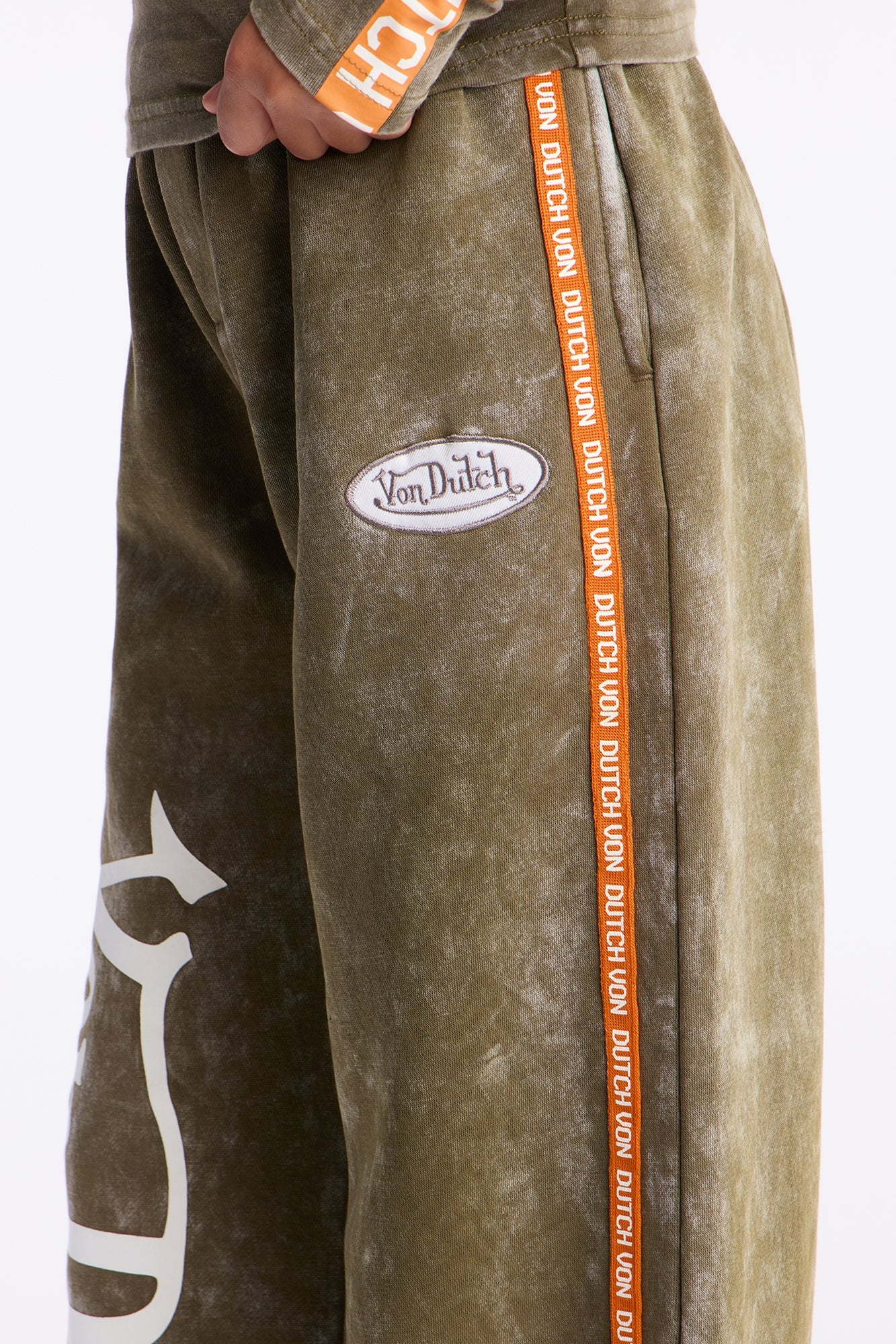 Mini Von Dutch Washed Pants - Olive