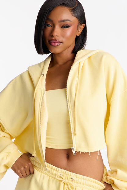 On The Go Fleece Pant Set - Yellow