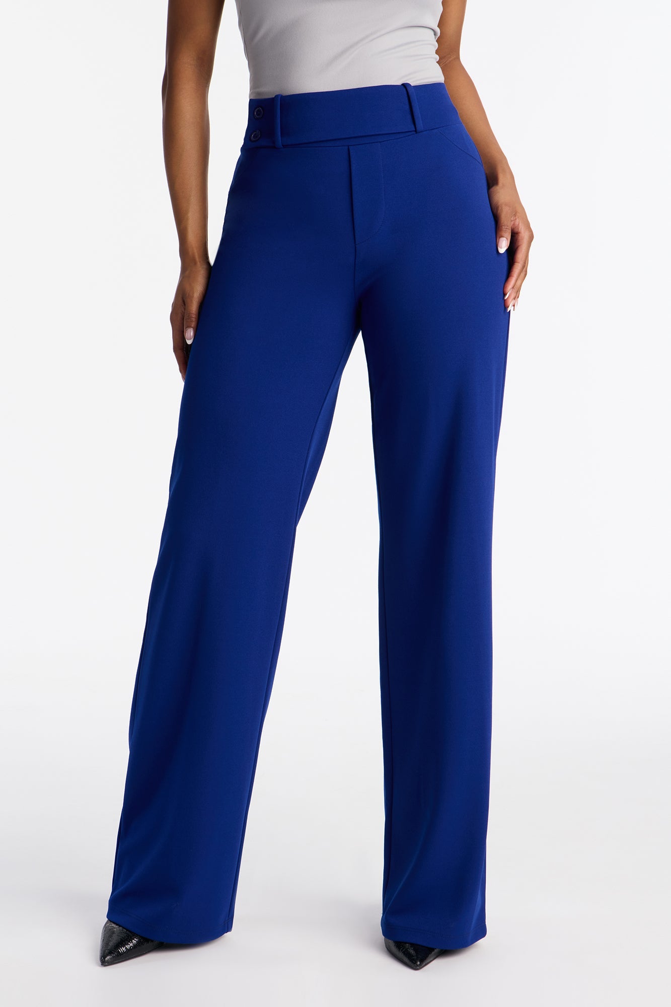 Office Tea Straight Leg Trouser Pant - Royal