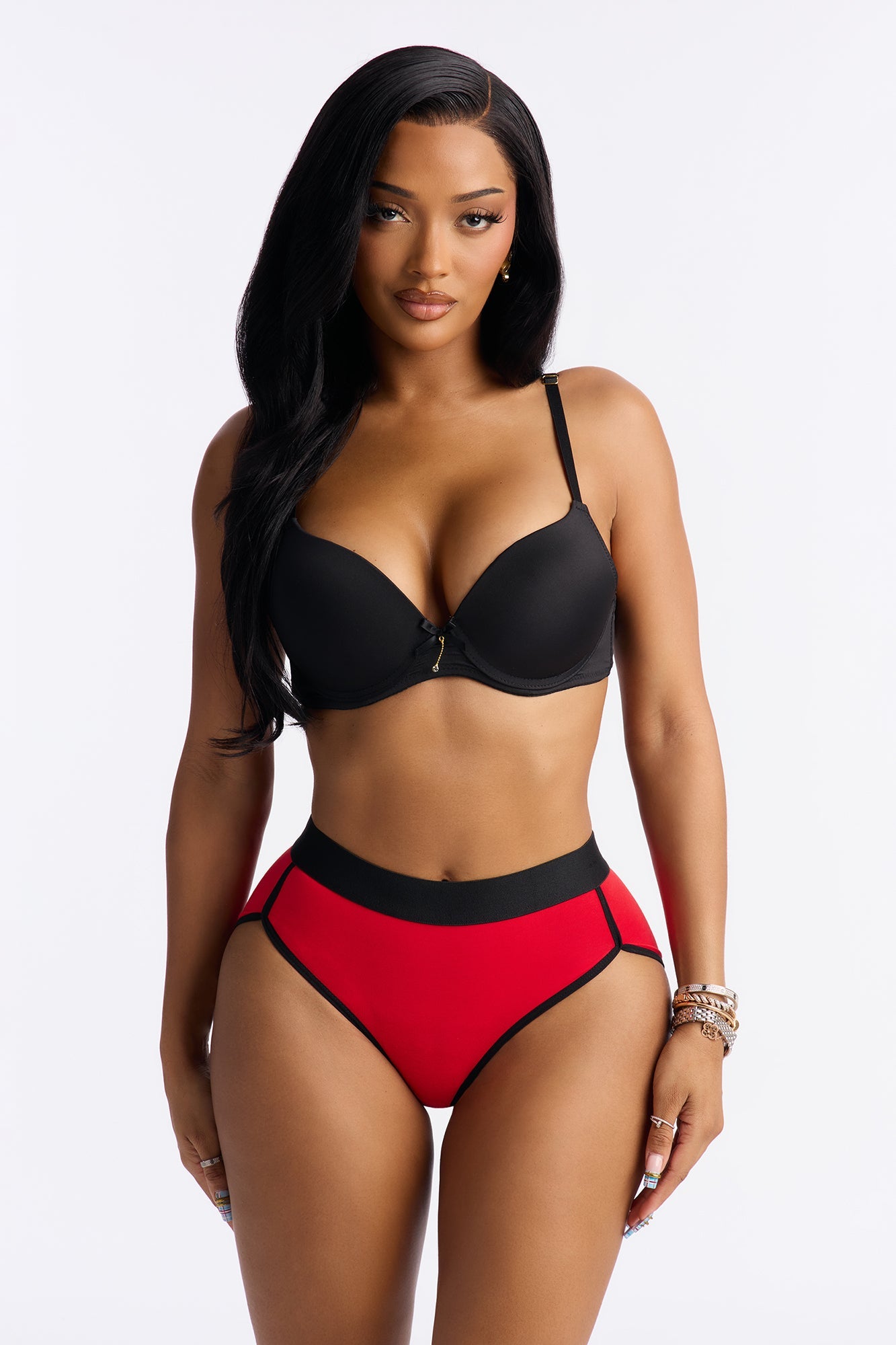 In My Comfort Zone Cotton Mid Rise Hipster - Red/combo