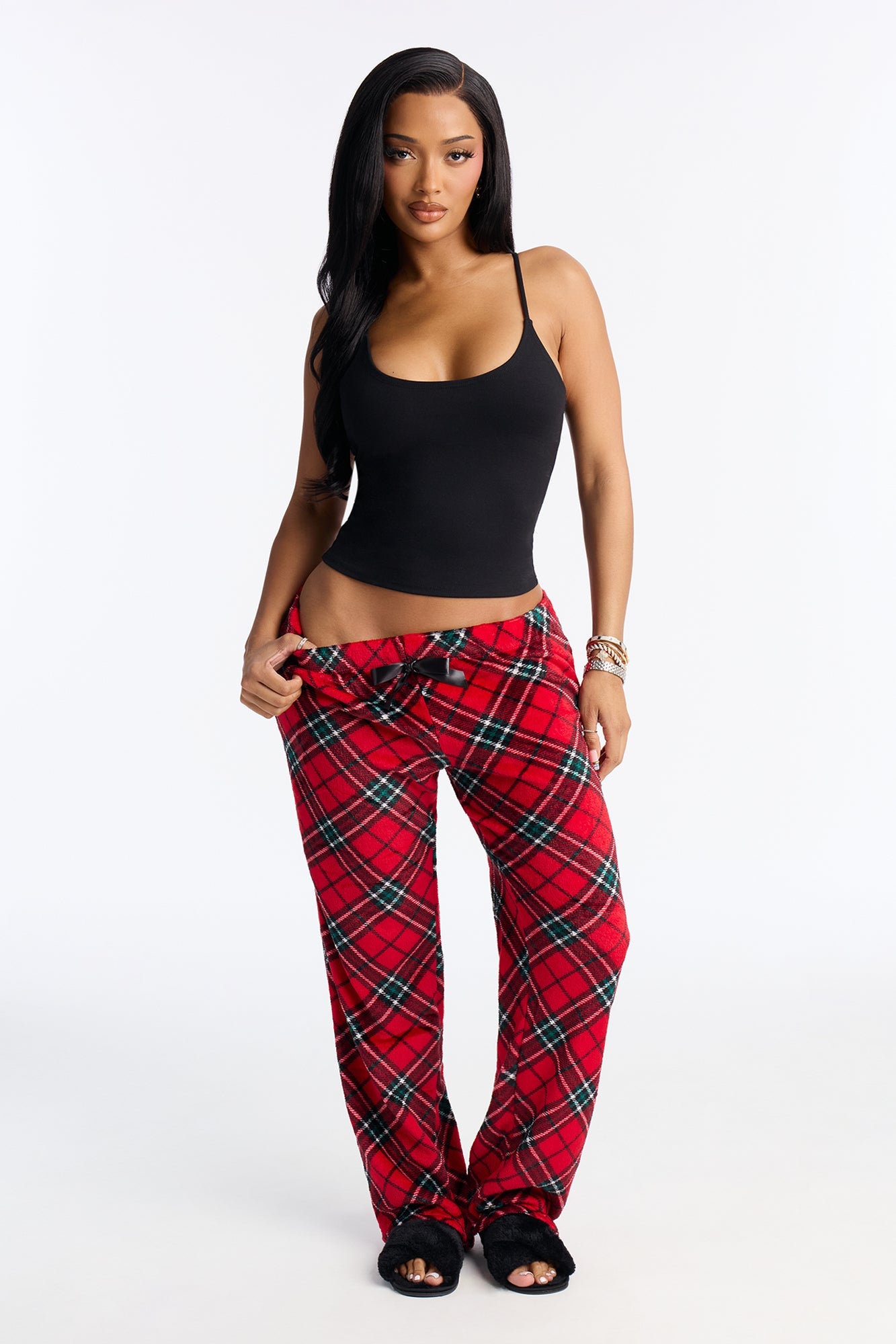 Winter Nights Plush PJ Pants - Red