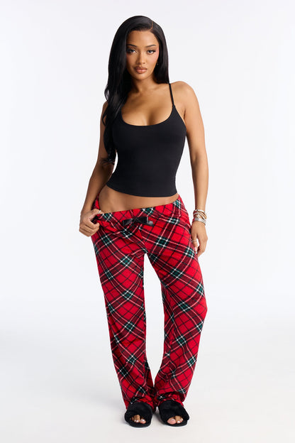 Winter Nights Plush PJ Pants - Red
