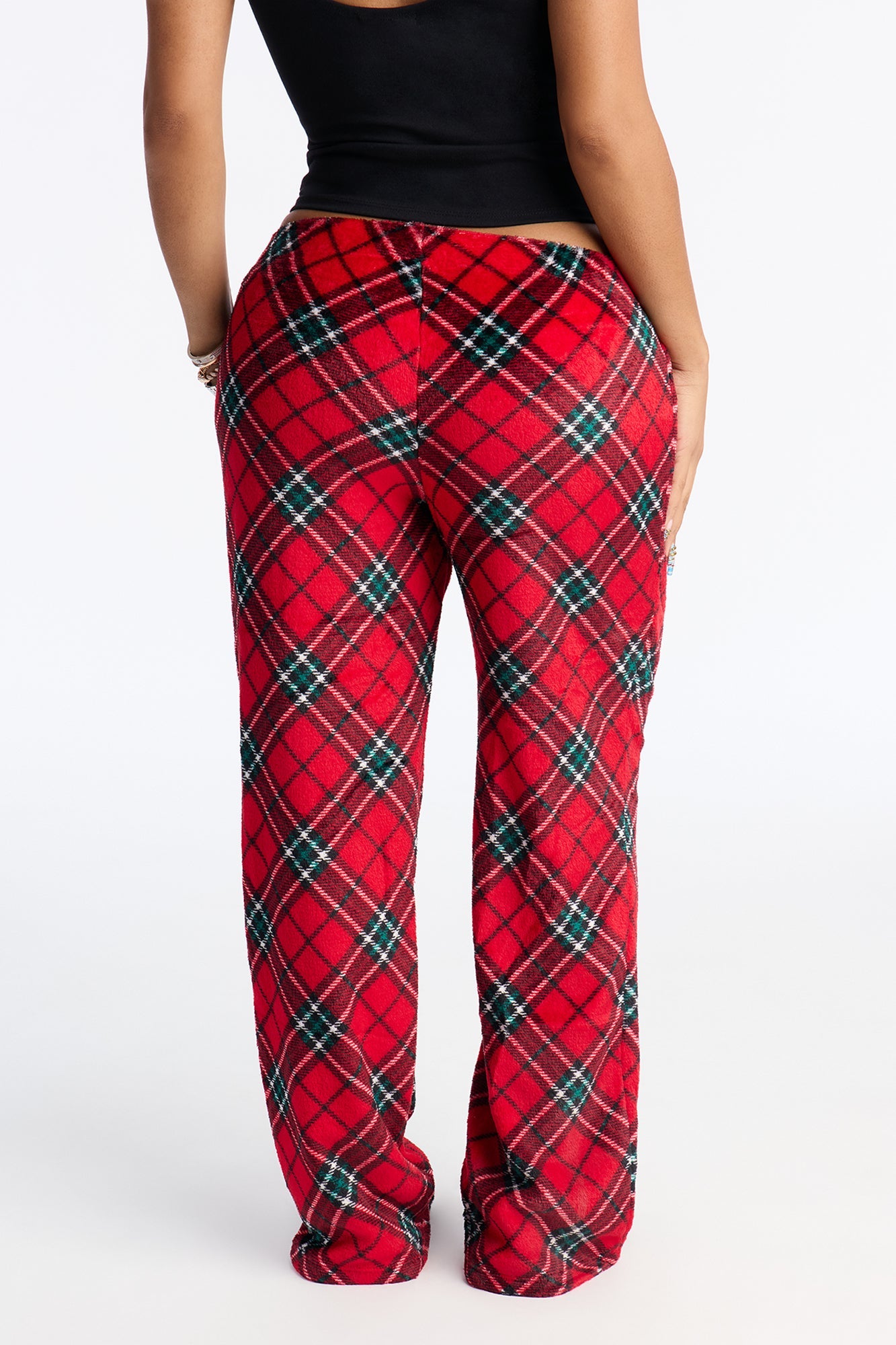 Winter Nights Plush PJ Pants - Red