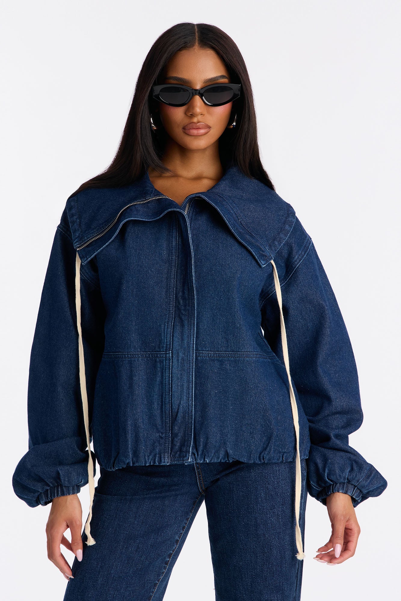 Keep It Stashed Denim Jacket - Dark Wash