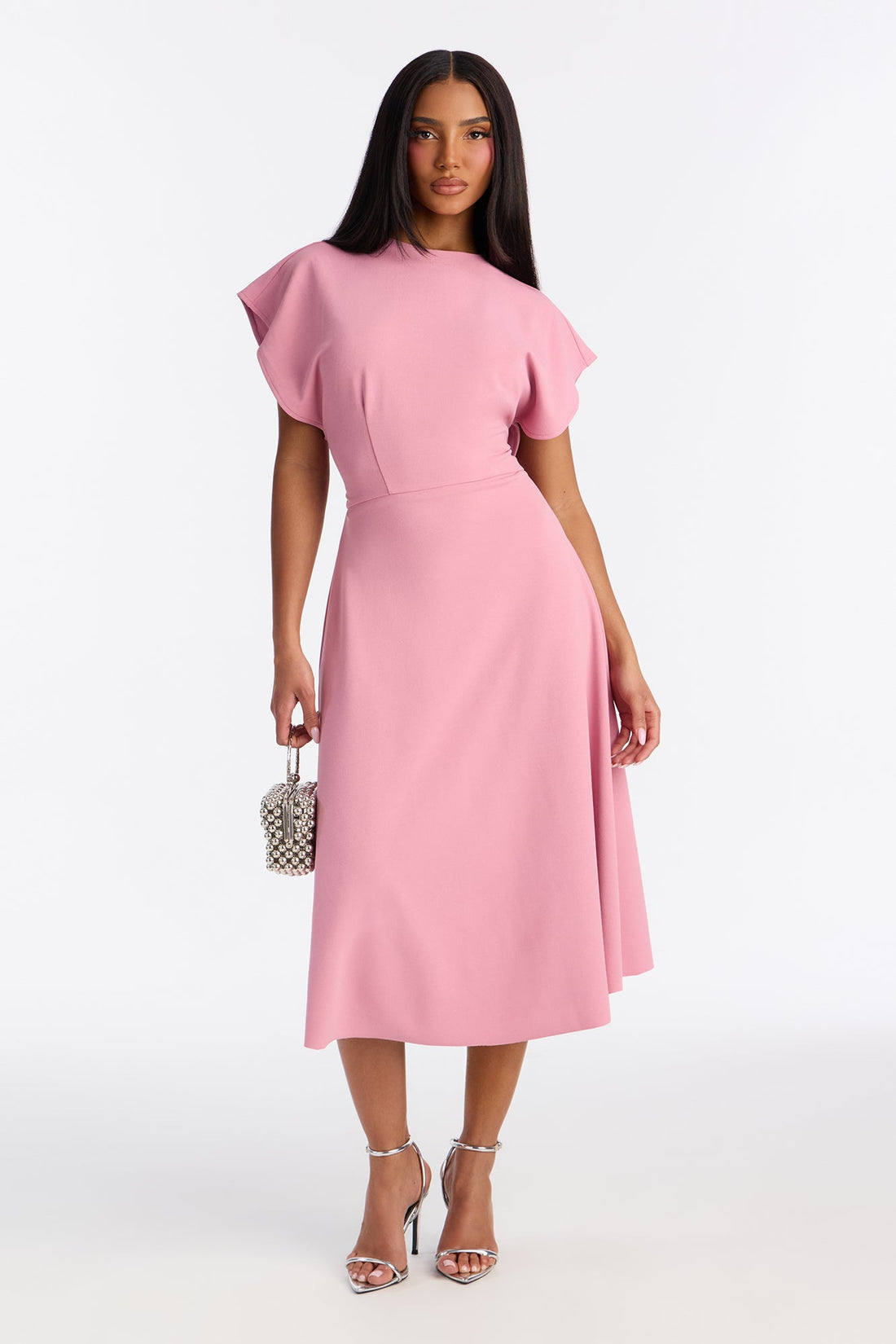Emerie A Line Midi Dress - Mauve