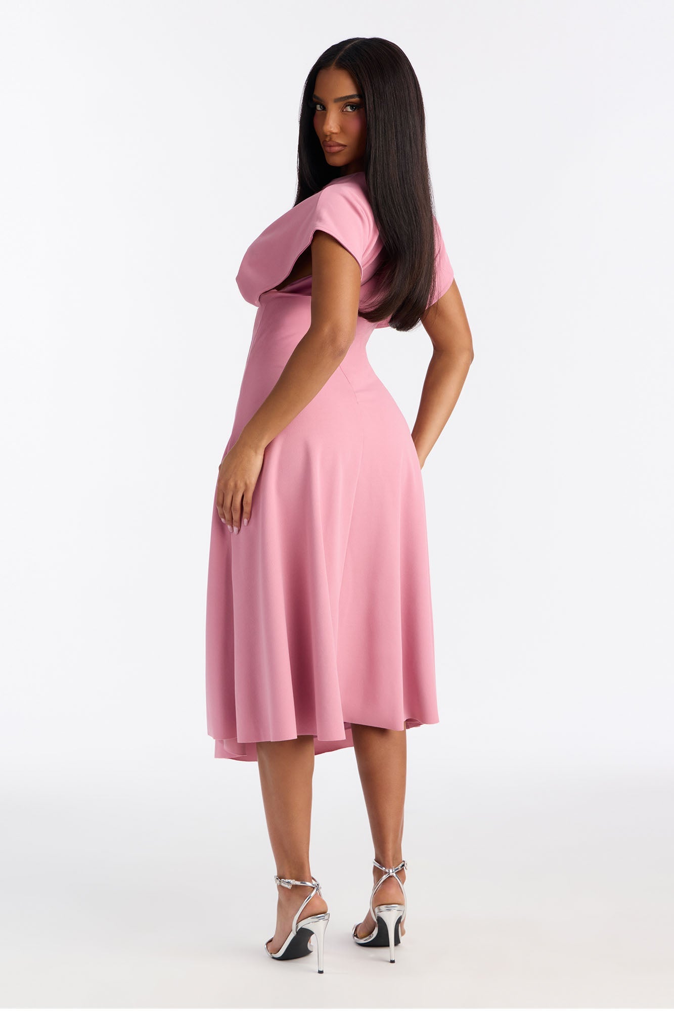 Emerie A Line Midi Dress - Mauve
