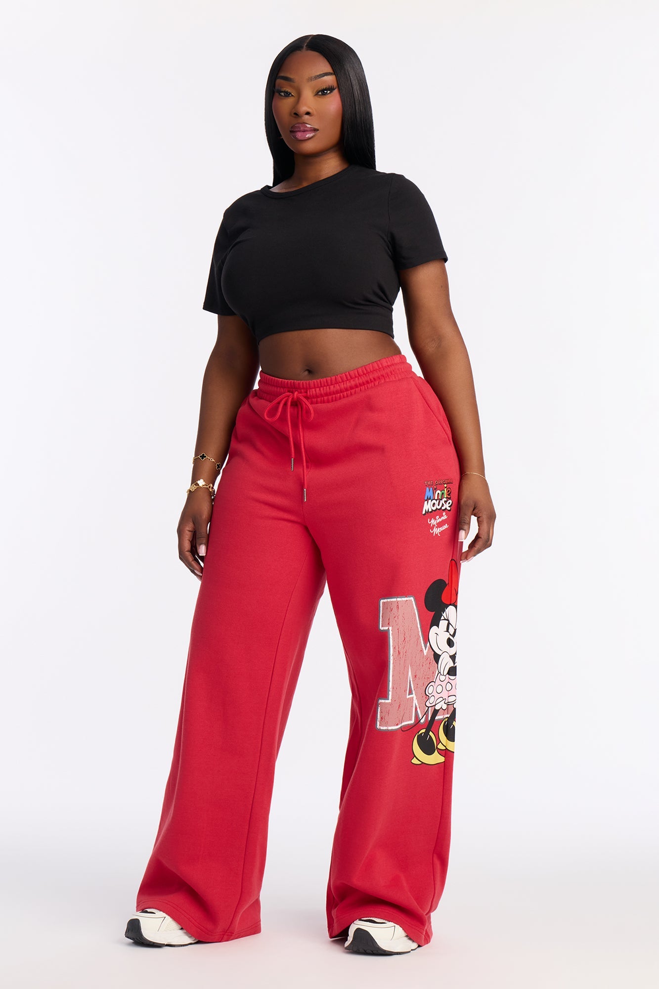 Minnie Mouse Wide Leg Fleece Pant - Red