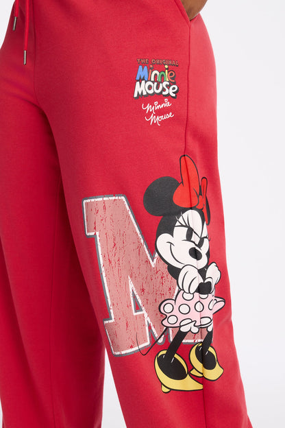 Minnie Mouse Wide Leg Fleece Pant - Red