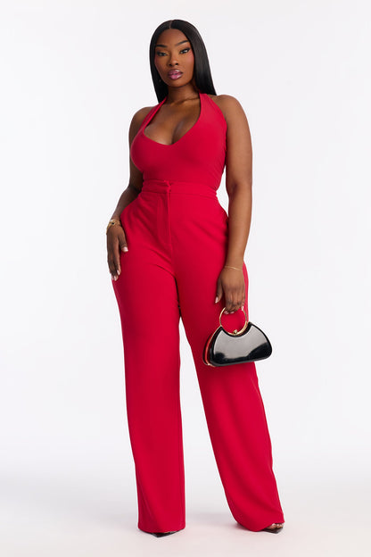 Core Competency Straight Leg Trouser - Red