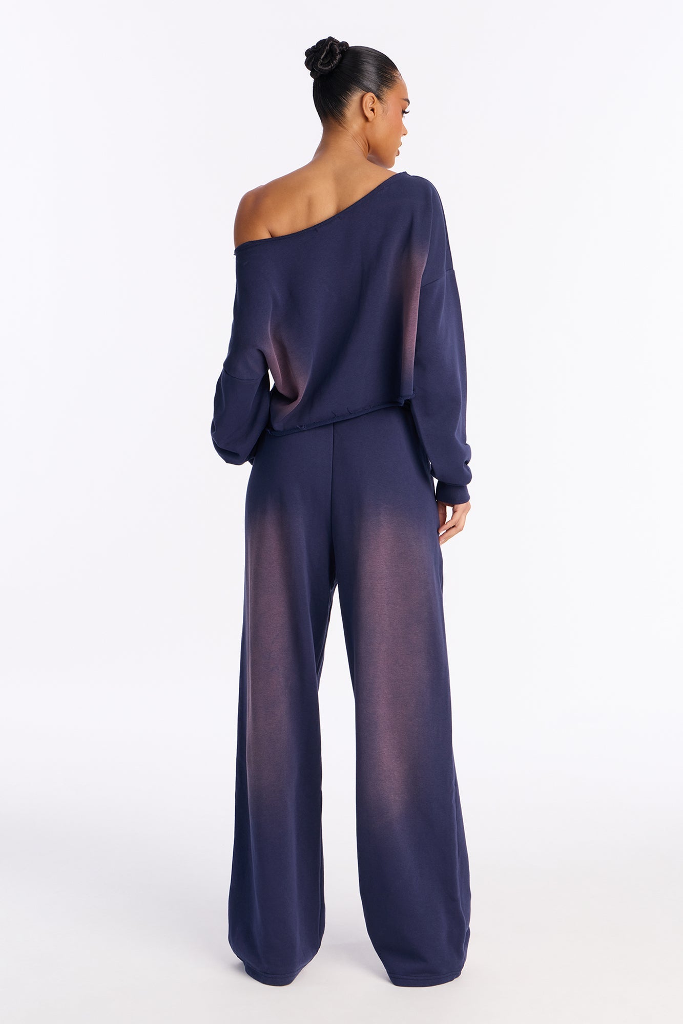 Effortless Fade Washed Pants - Navy