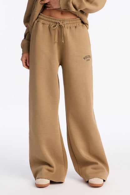 Body &amp; Spirit Wellness Club Fleece Pants - Taupe