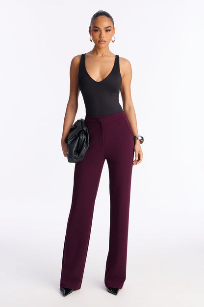 Core Competency Straight Leg Trouser - Plum