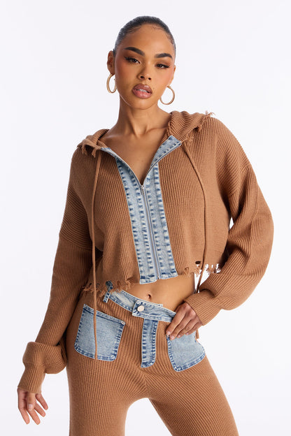Tall Shannel Sweater Pant Set - Camel