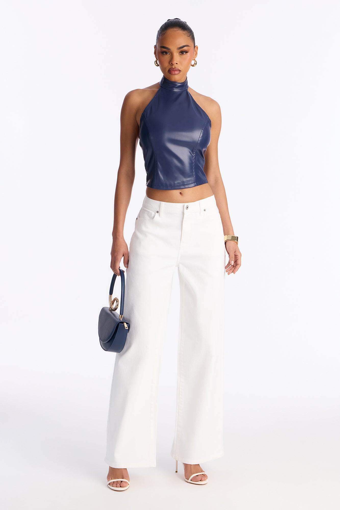 White Lies Mid Rise Jeans - White