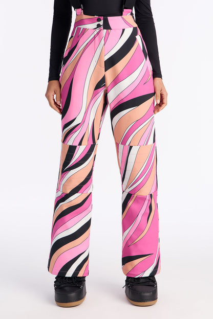 Hit The Summit Ski Overall Pants - Pink/combo