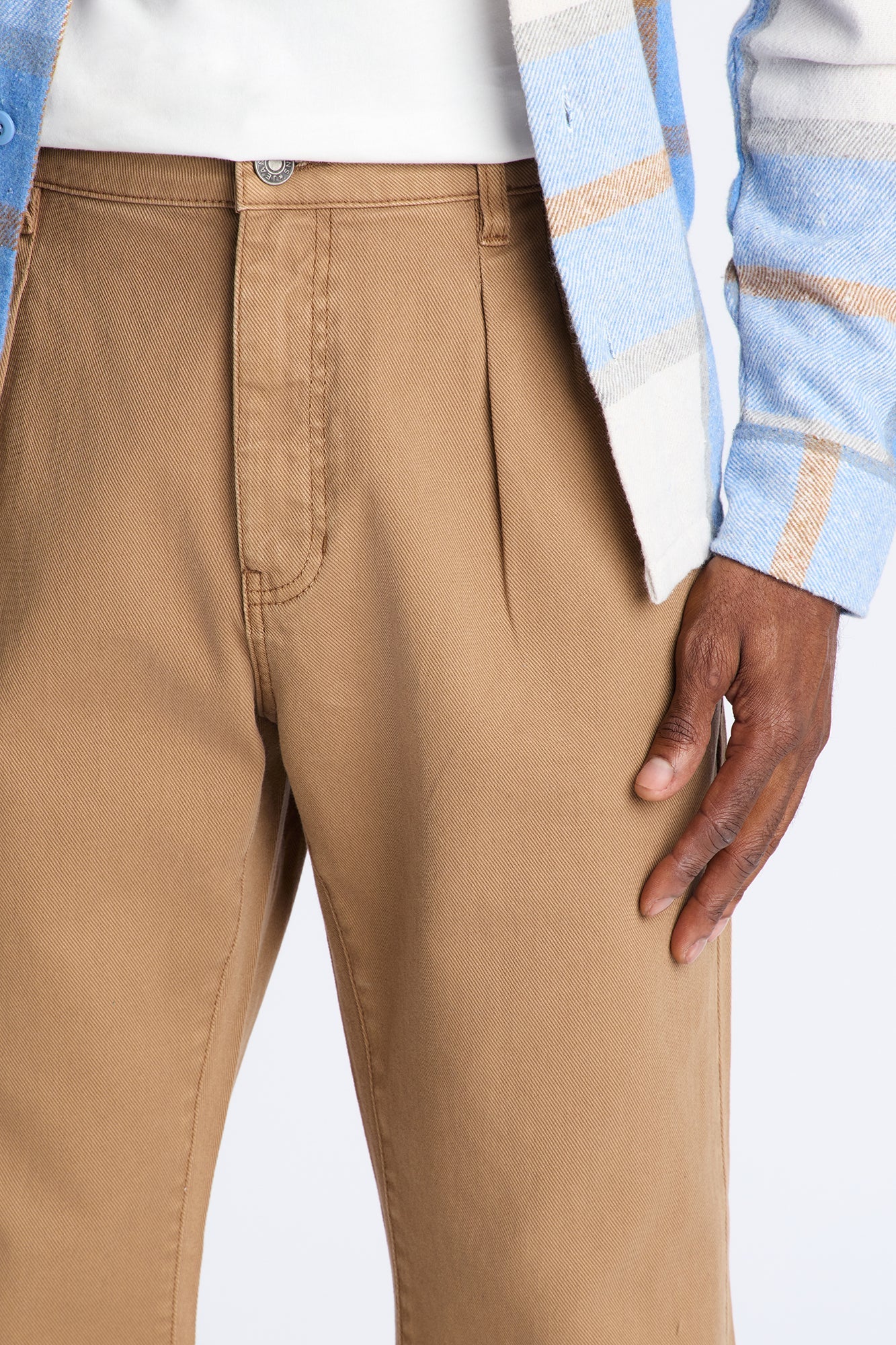 Straight Be Pleated Jean - Khaki